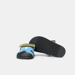 Hermès Chypre Bleu Cameo_ Vert Celadon Suede Sandals