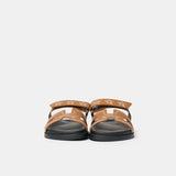 Hermès Chypre Naturel Embroidered Calfskin Sandals