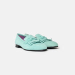 Hermès Royal Vert Embrun Suede Loafers