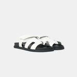 Hermès Chypre White Calfskin Sandals