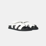 Hermès Chypre White Calfskin Sandals