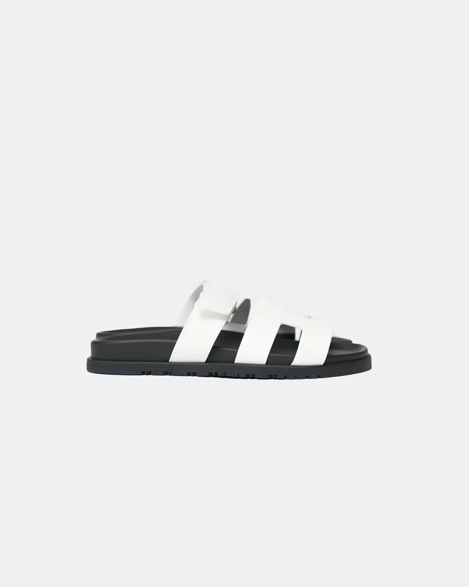 Hermès Chypre White Calfskin Sandals