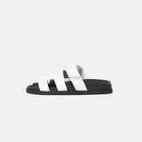 Hermès Chypre White Calfskin Sandals