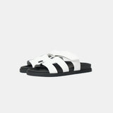 Hermès Chypre White Calfskin Sandals