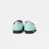 Hermès Royal Vert Embrun Suede Loafers
