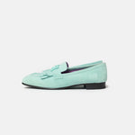 Hermès Royal Vert Embrun Suede Loafers