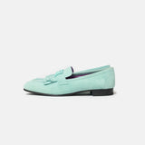 Hermès Royal Vert Embrun Suede Loafers