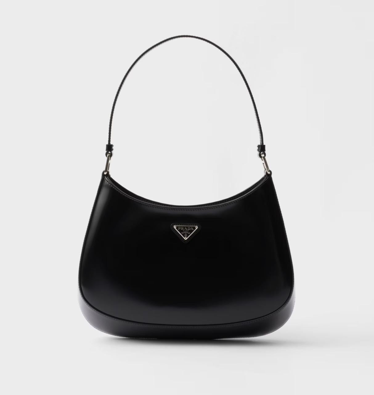 Prada Cleo Black Leather Shoulder Bag