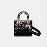 Dior Mini Lady Dior Black Vernis Bag