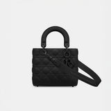 Dior Mini Lady Dior Bag Black Cannage Satin