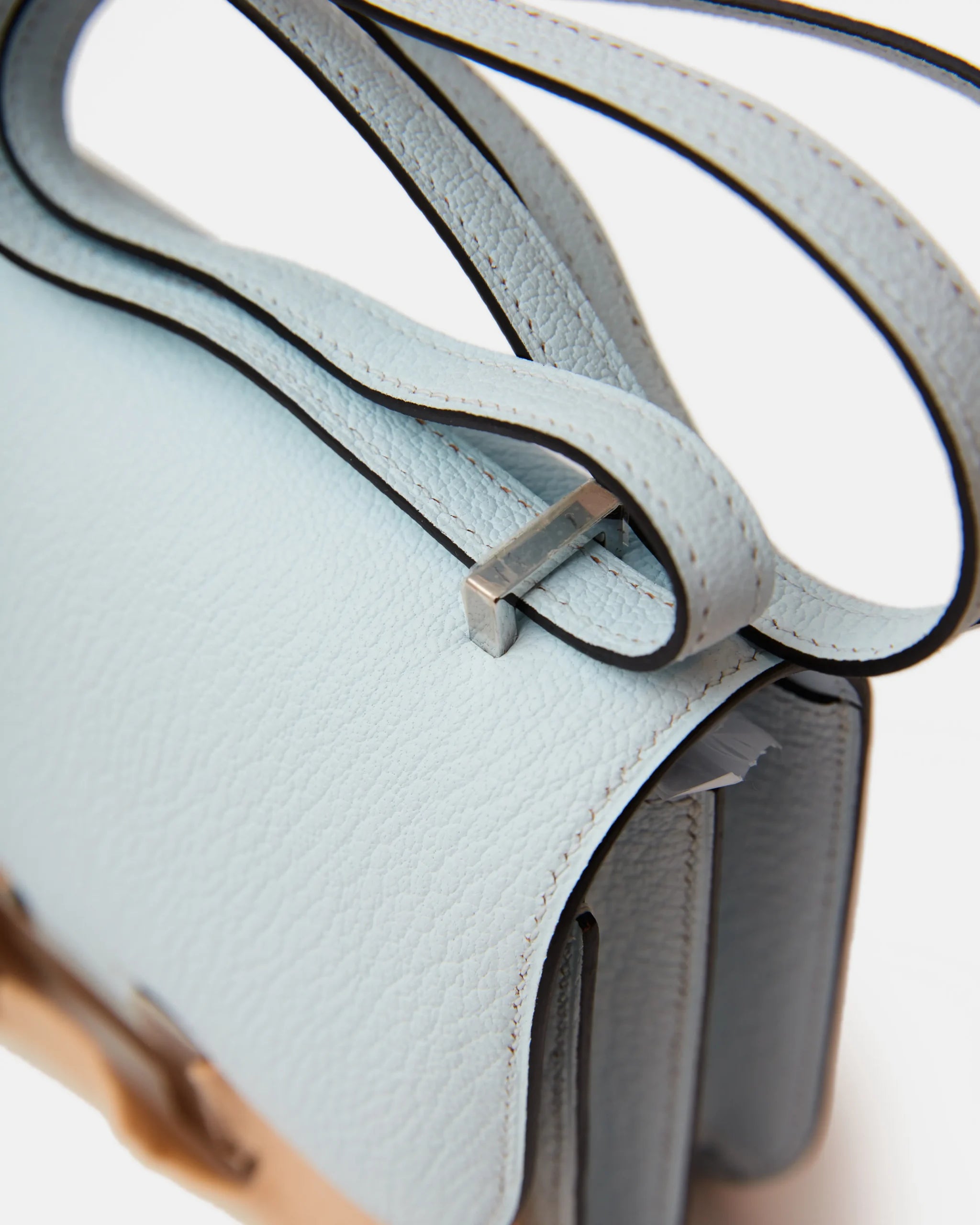 Hermès Constance 18 Blue Brume Chevre Phw
