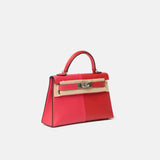 Hermès Mini Kelly 20 Tricolor RedPink Blue Interior Epsom PHW