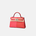 Hermès Mini Kelly 20 Tricolor RedPink Blue Interior Epsom PHW