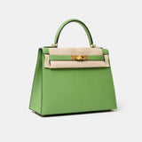 Hermès Kelly 28 Vert Criquet Epsom GHW