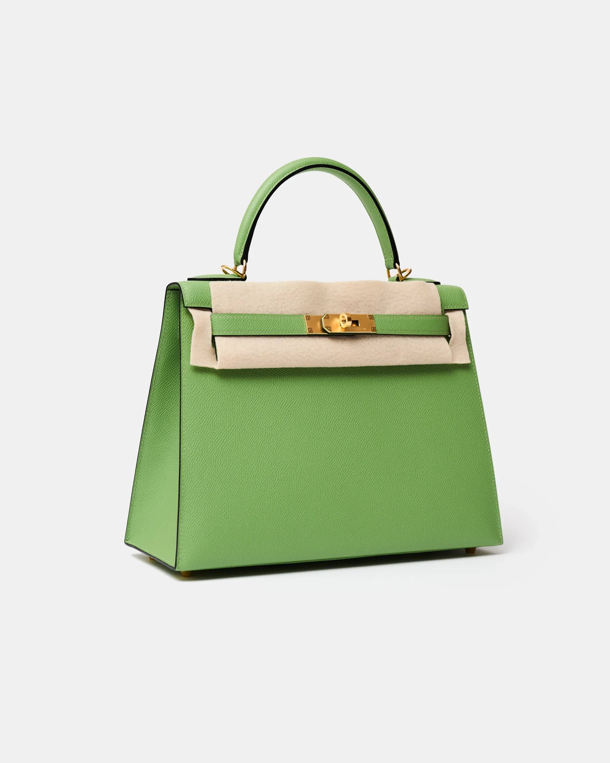 Hermès Kelly 28 Vert Criquet Epsom GHW