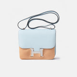 Hermès Constance 18 Blue Brume Chevre Phw