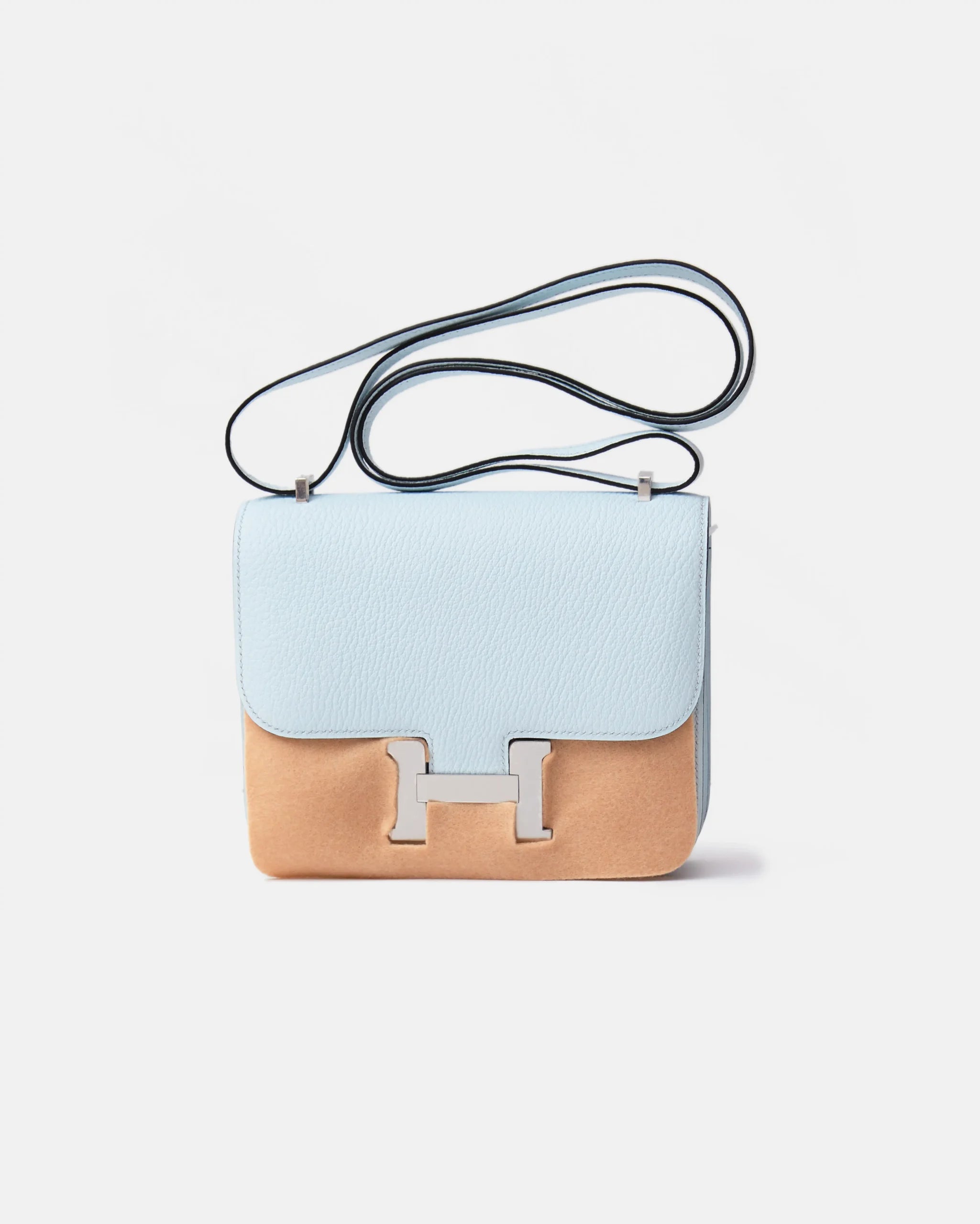 Hermès Constance 18 Blue Brume Chevre Phw