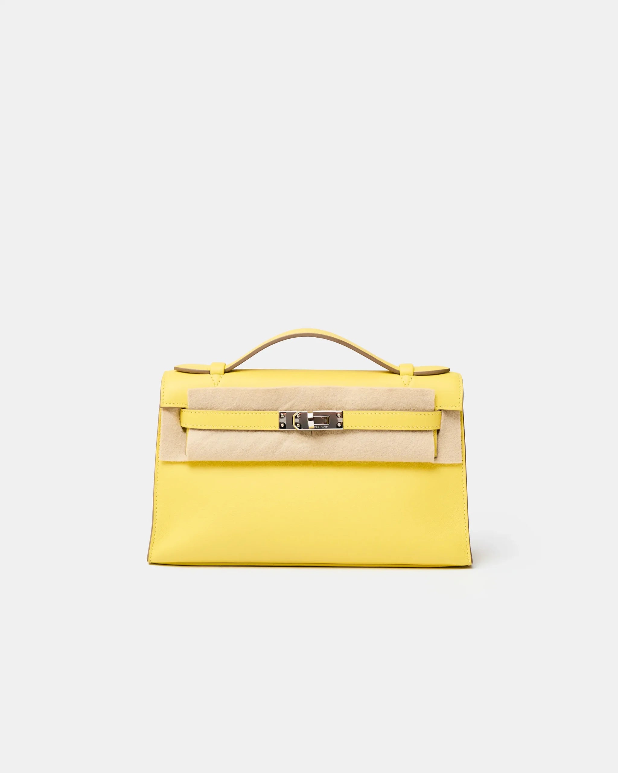 Hermès Kelly Pochette Lime Swift PHW