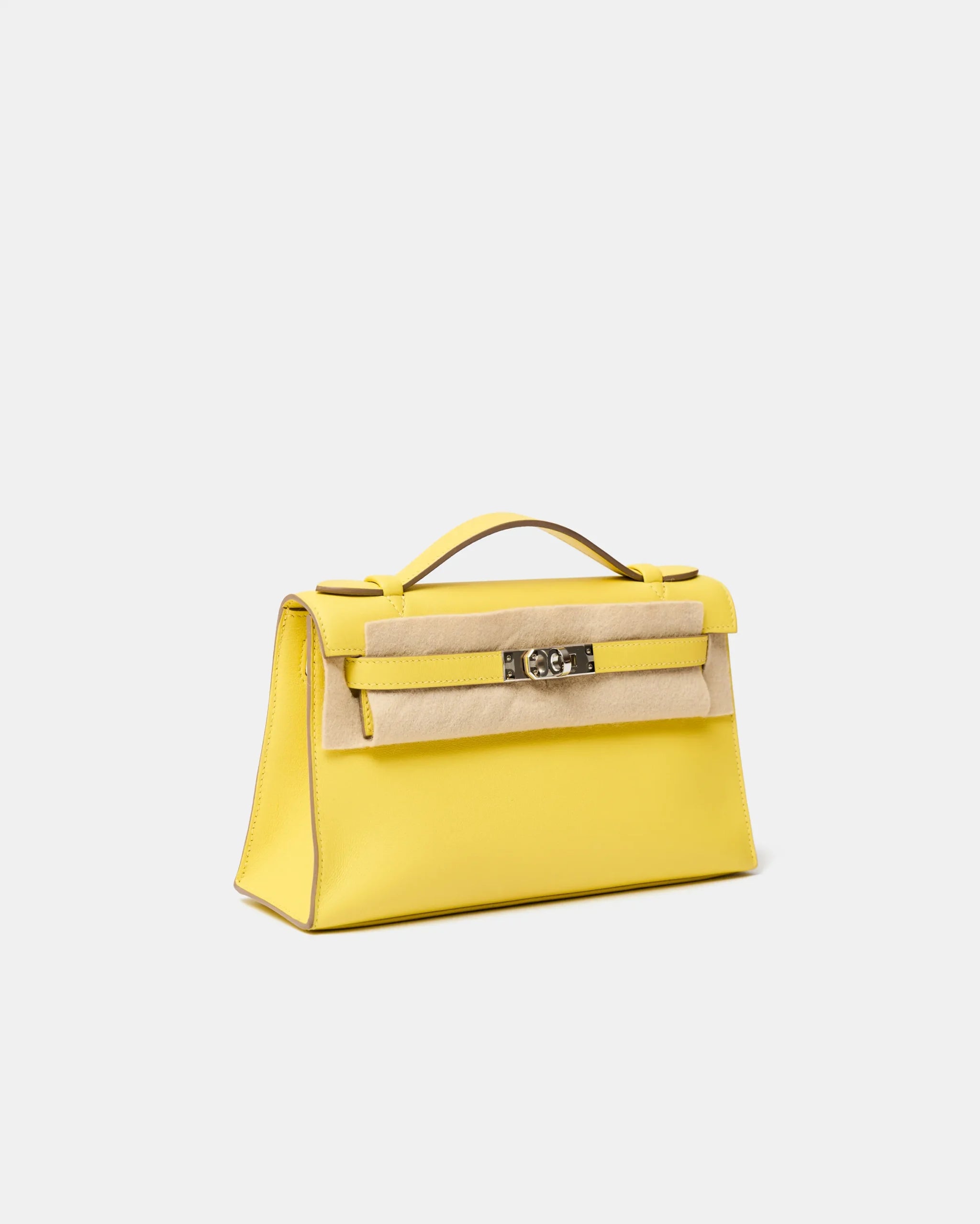 Hermès Kelly Pochette Lime Swift PHW