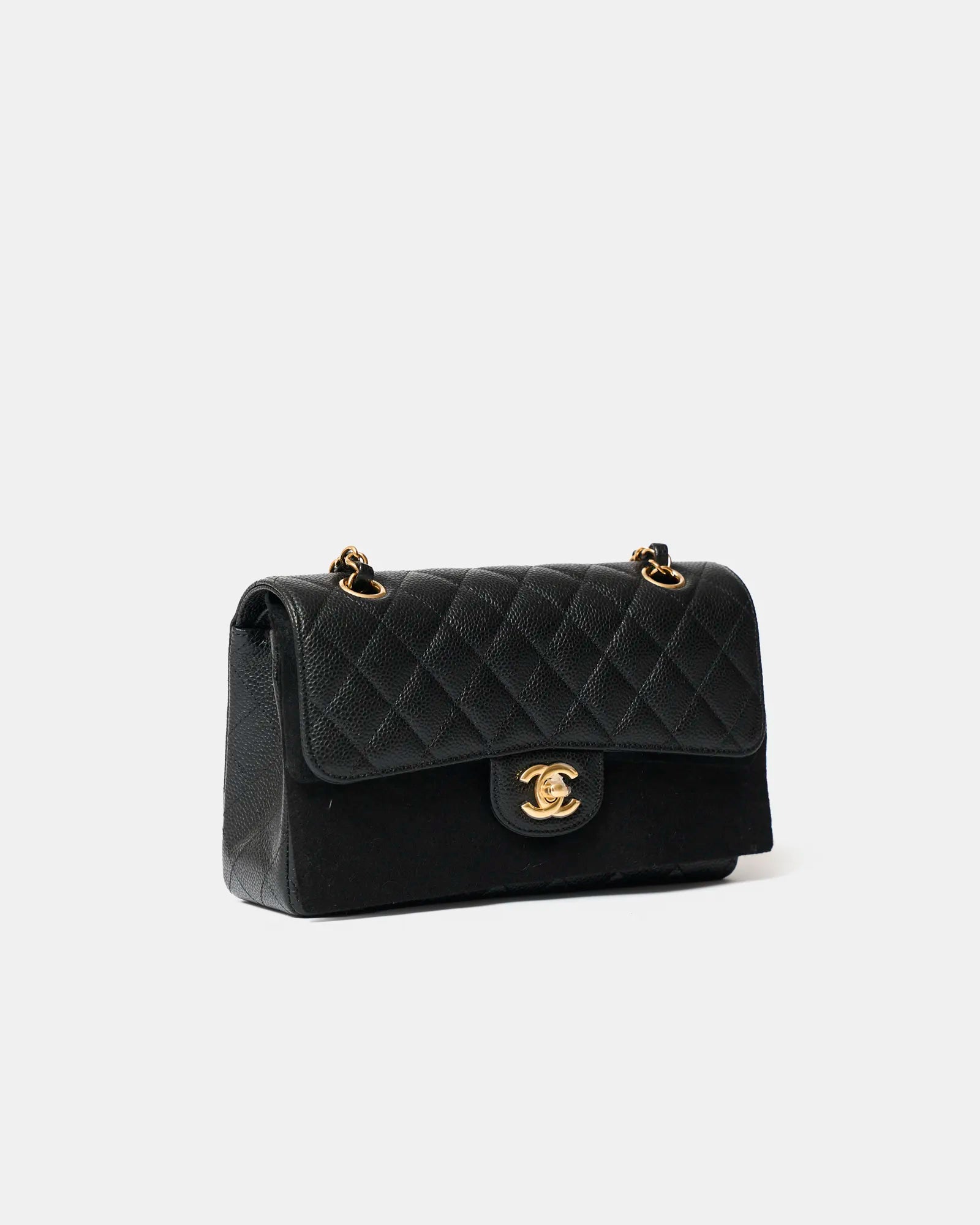Chanel Classic Double Flap Small Black Caviar Gold-Tone Metal