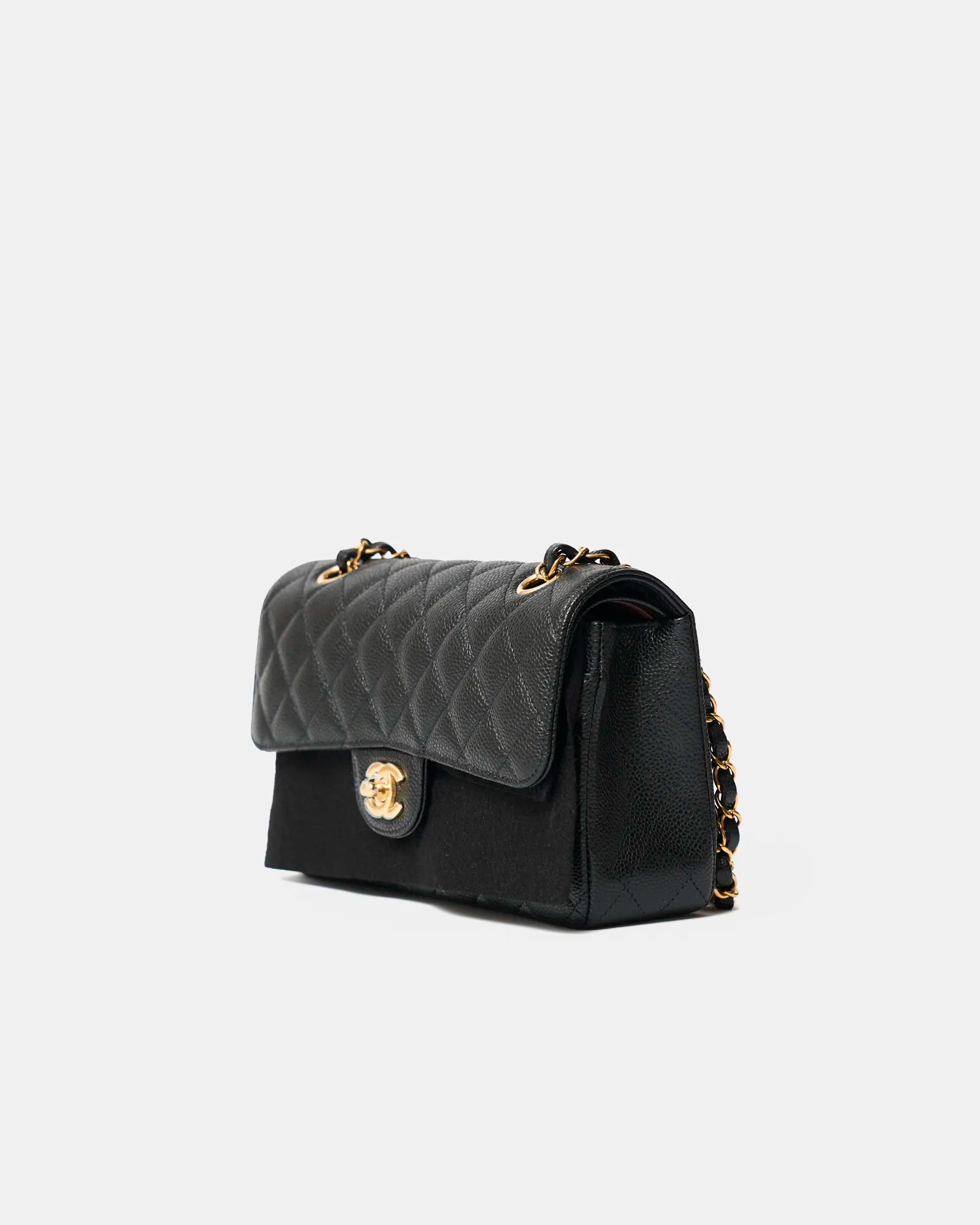 Chanel Classic Double Flap Small Black Caviar Gold-Tone Metal