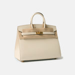 Hermès Birkin Sellier 25 Craie Epsom GHW