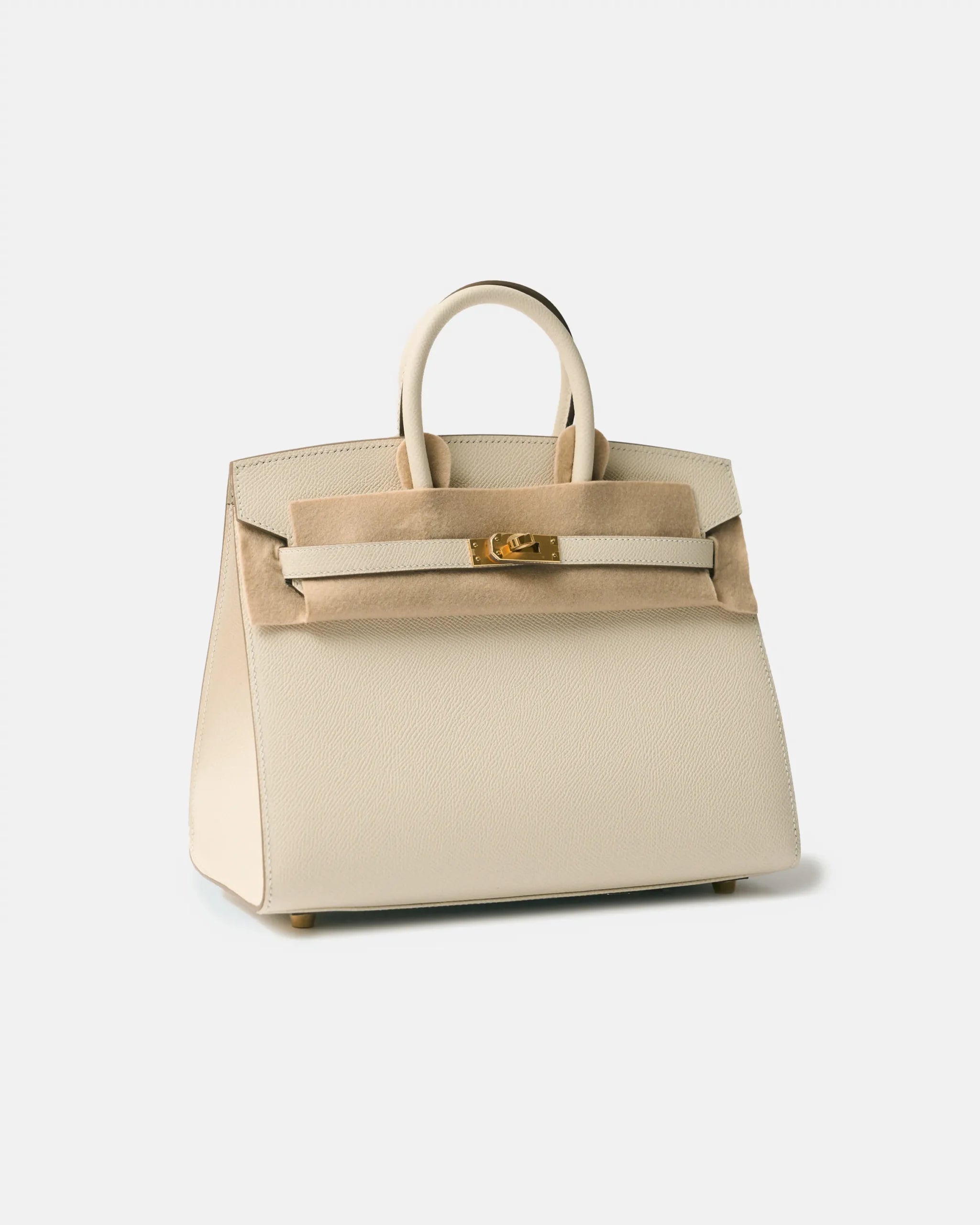 Hermès Birkin Sellier 25 Craie Epsom GHW