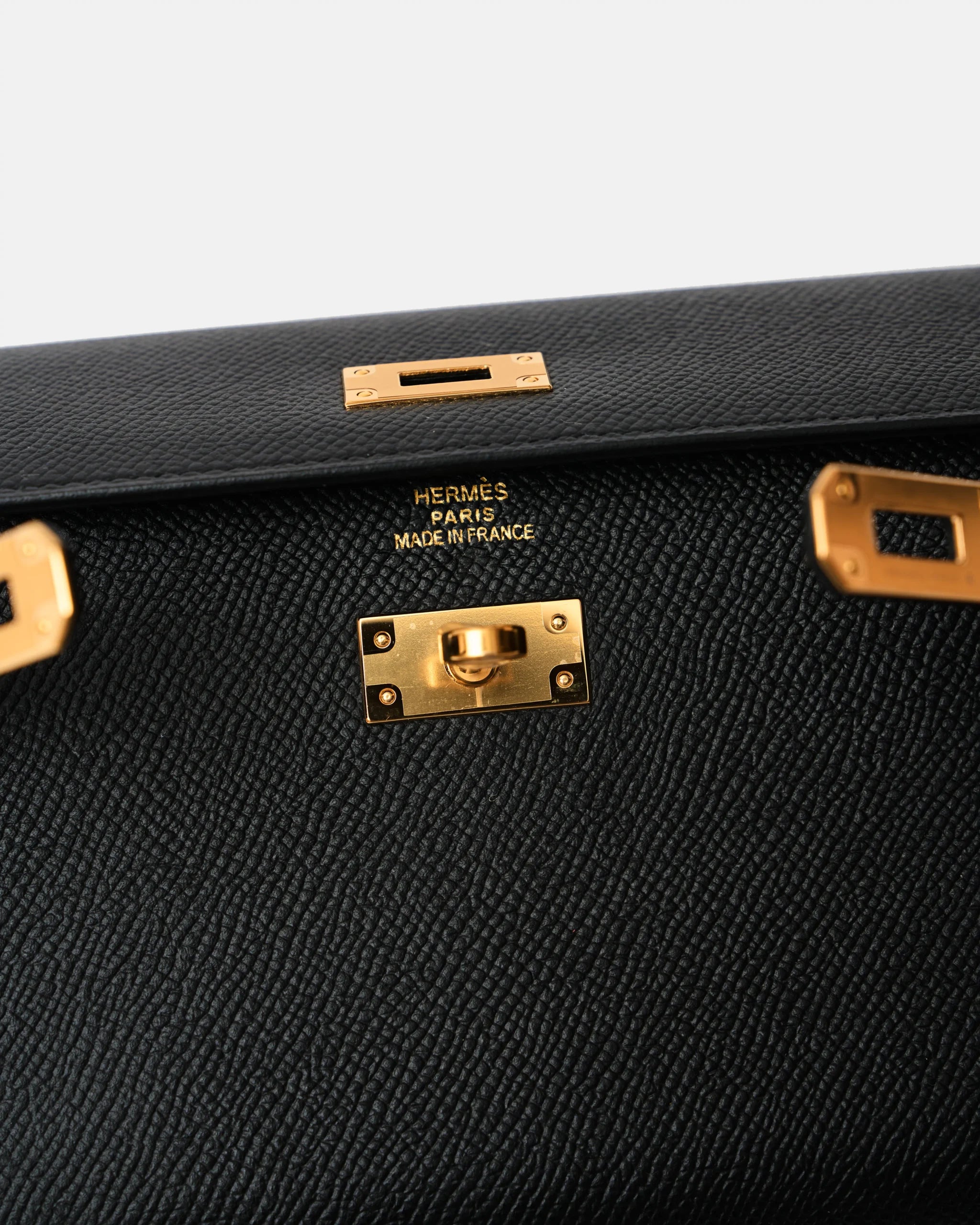 Hermès Kelly Classic Wallet To go Black Epsom GHW