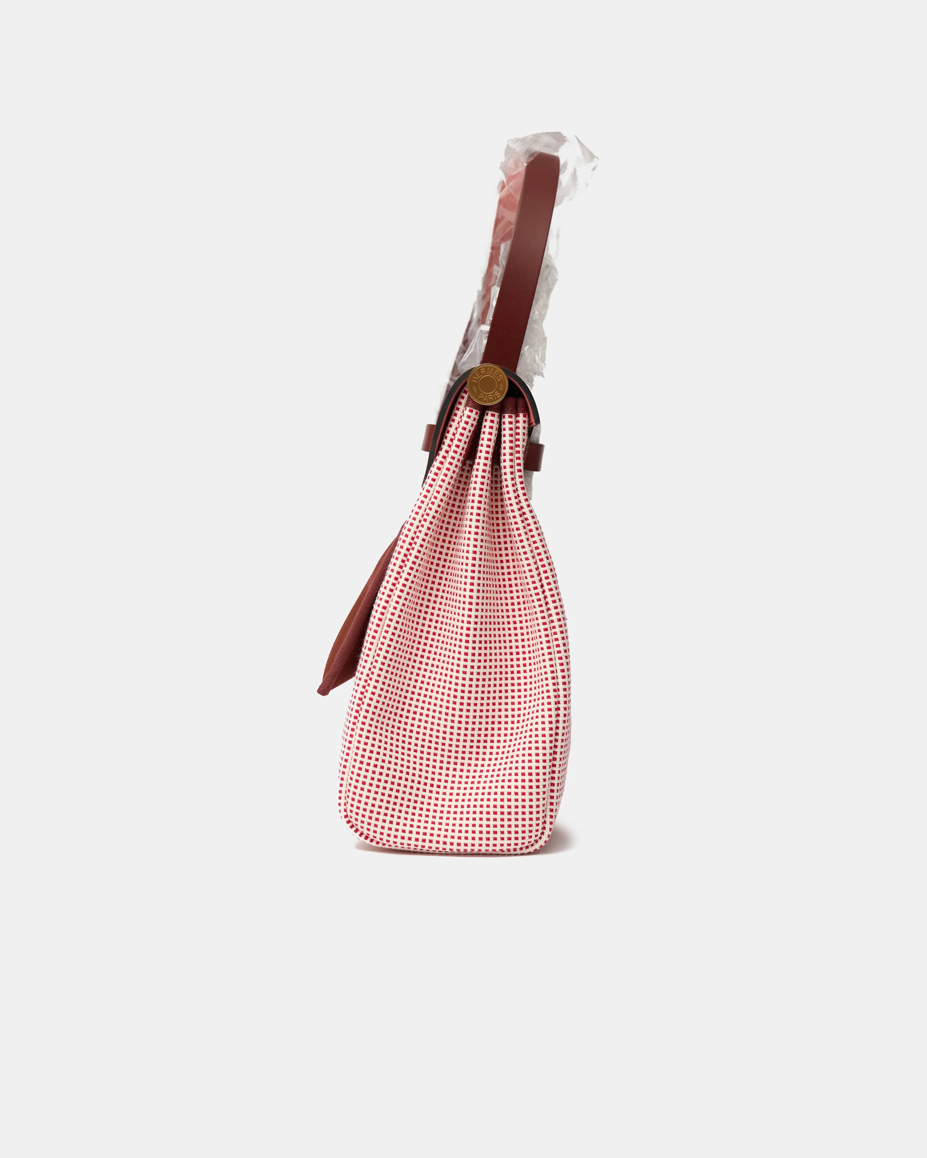 Hermès Herbag 31 Ecru-Blanc-FramboiseRouge GHW