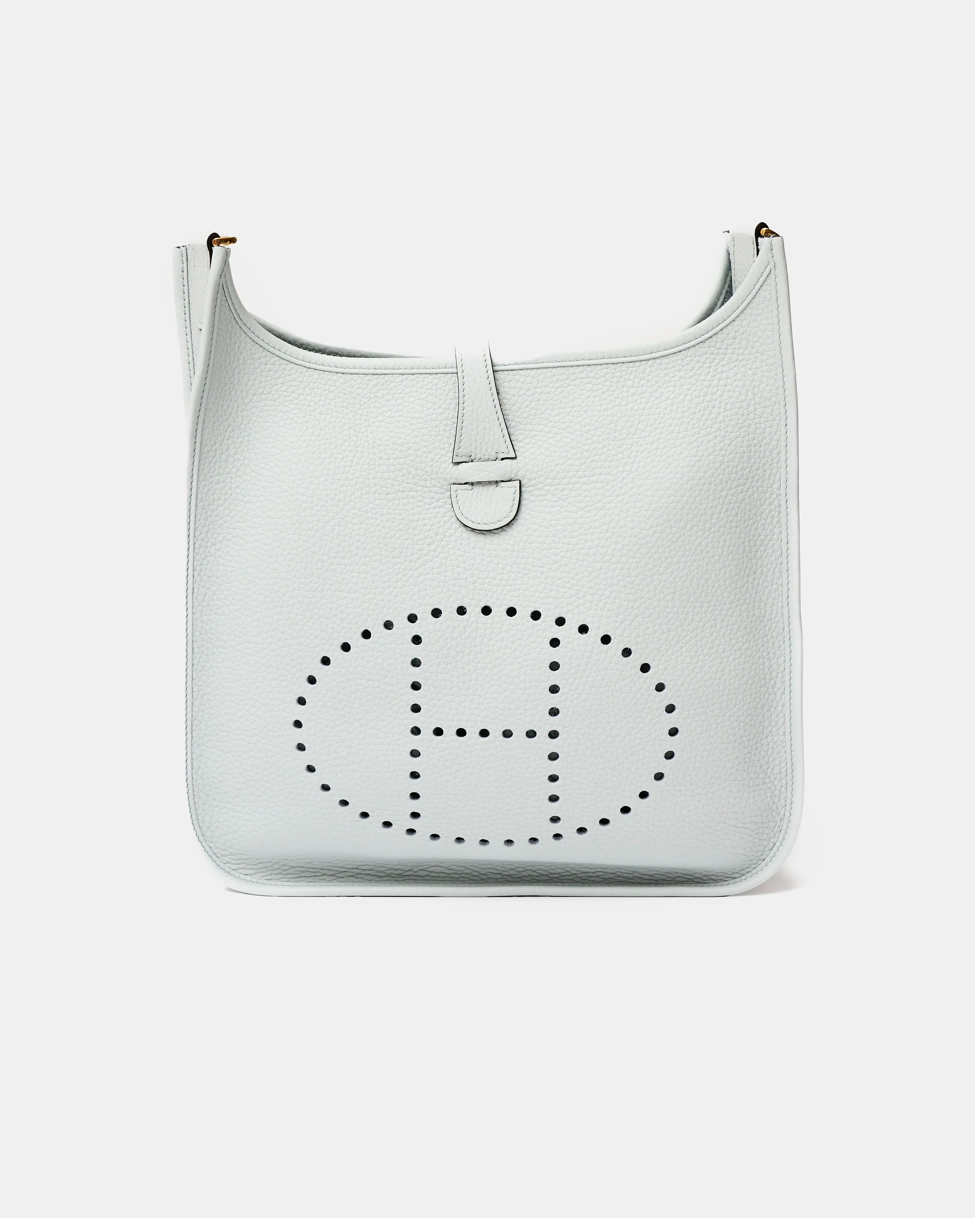 Hermès Evelyne 29 Bleu Pale Clemence GHW