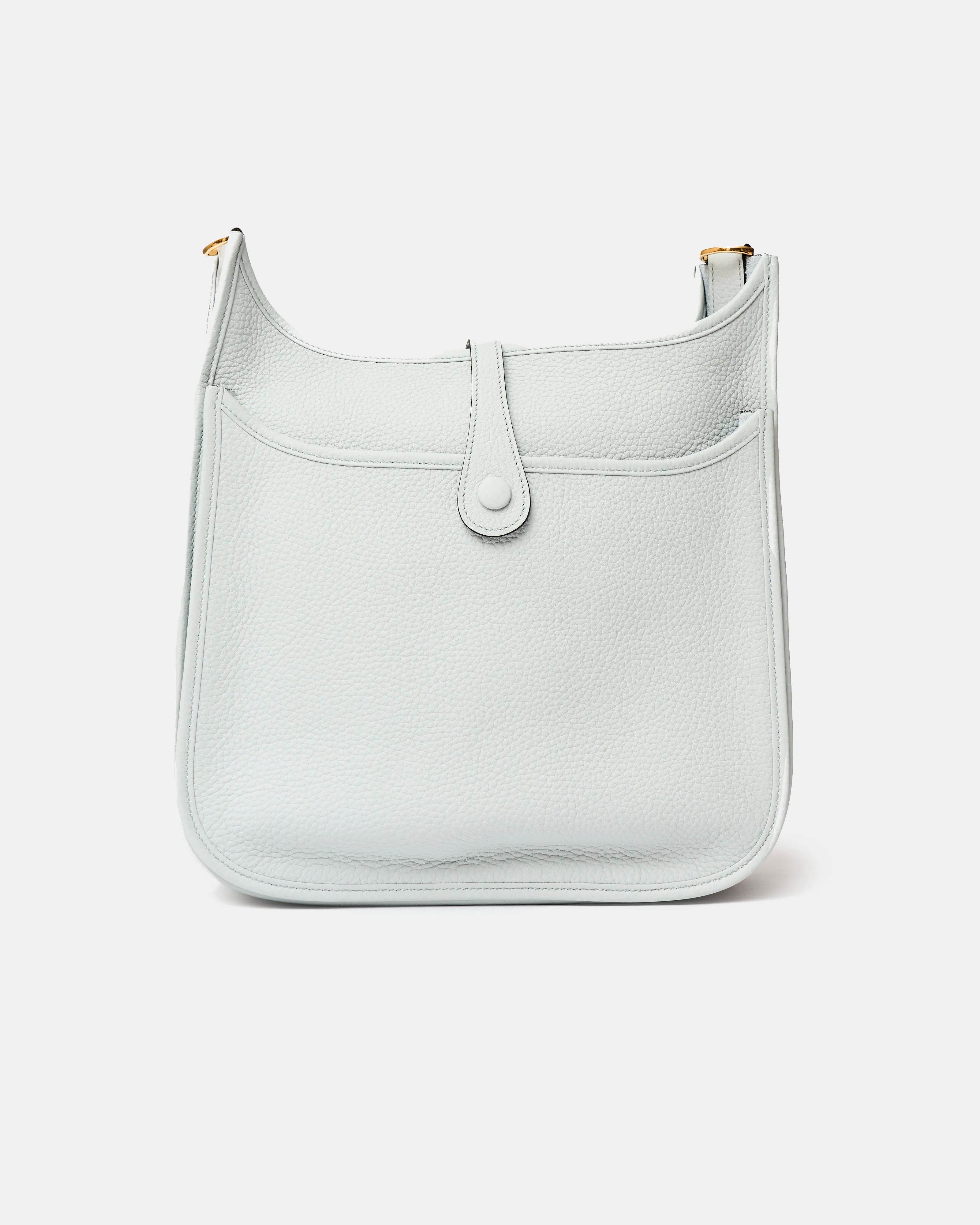 Hermès Evelyne 29 Bleu Pale Clemence GHW