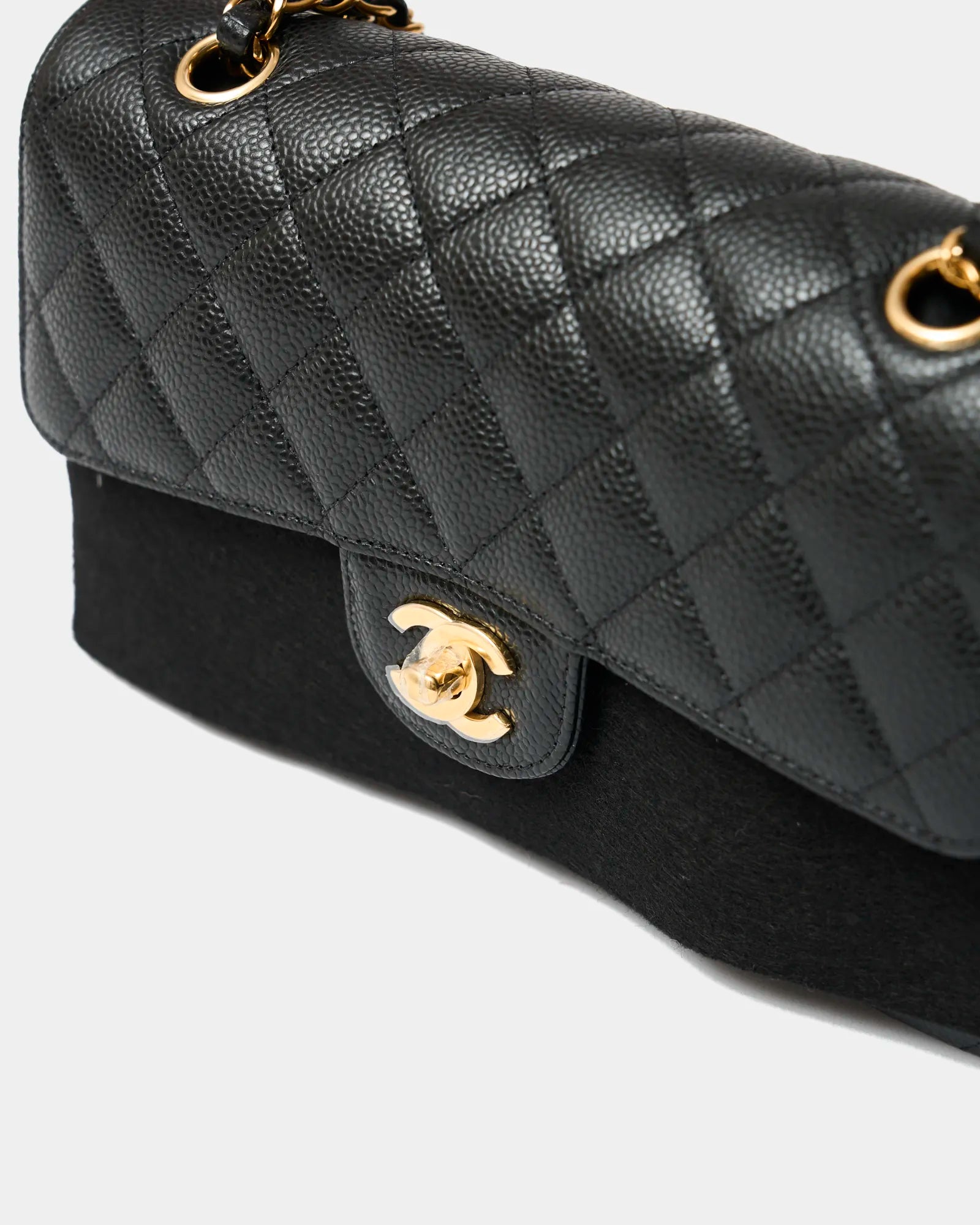 Chanel Classic Double Flap Small Black Caviar Gold-Tone Metal