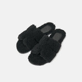 Hermès Peau Lainee Izmir Noir Sandals