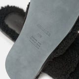 Hermès Peau Lainee Izmir Noir Sandals