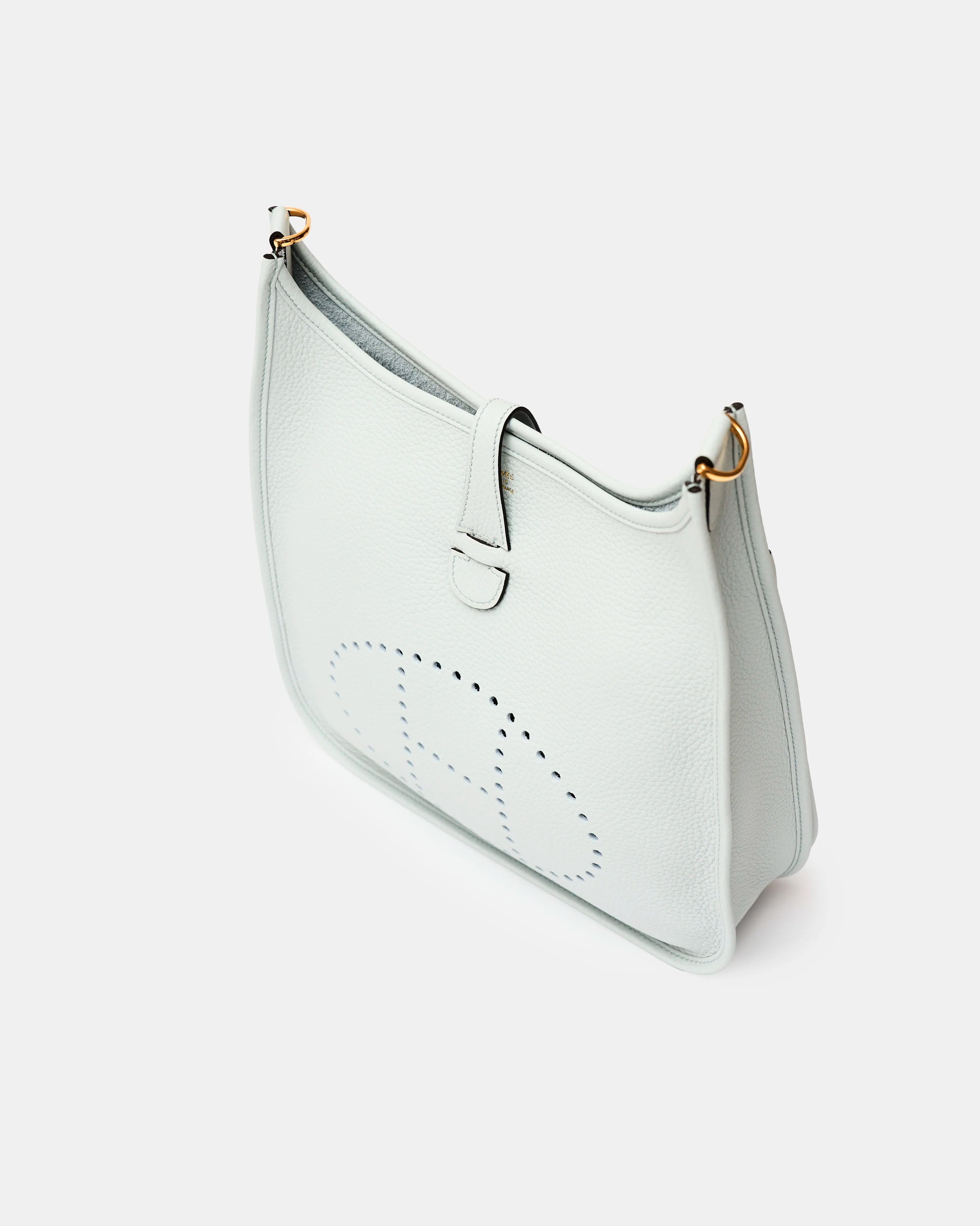 Hermès Evelyne 29 Bleu Pale Clemence GHW