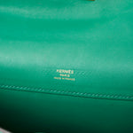 Hermès Kelly Cut Clutch Vert Bamboo Swift GHW