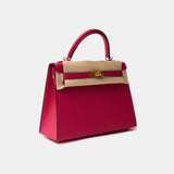 Hermès Kelly 25 Rose Mexico Epsom GHW