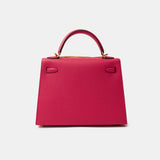 Hermès Kelly 25 Rose Mexico Epsom GHW