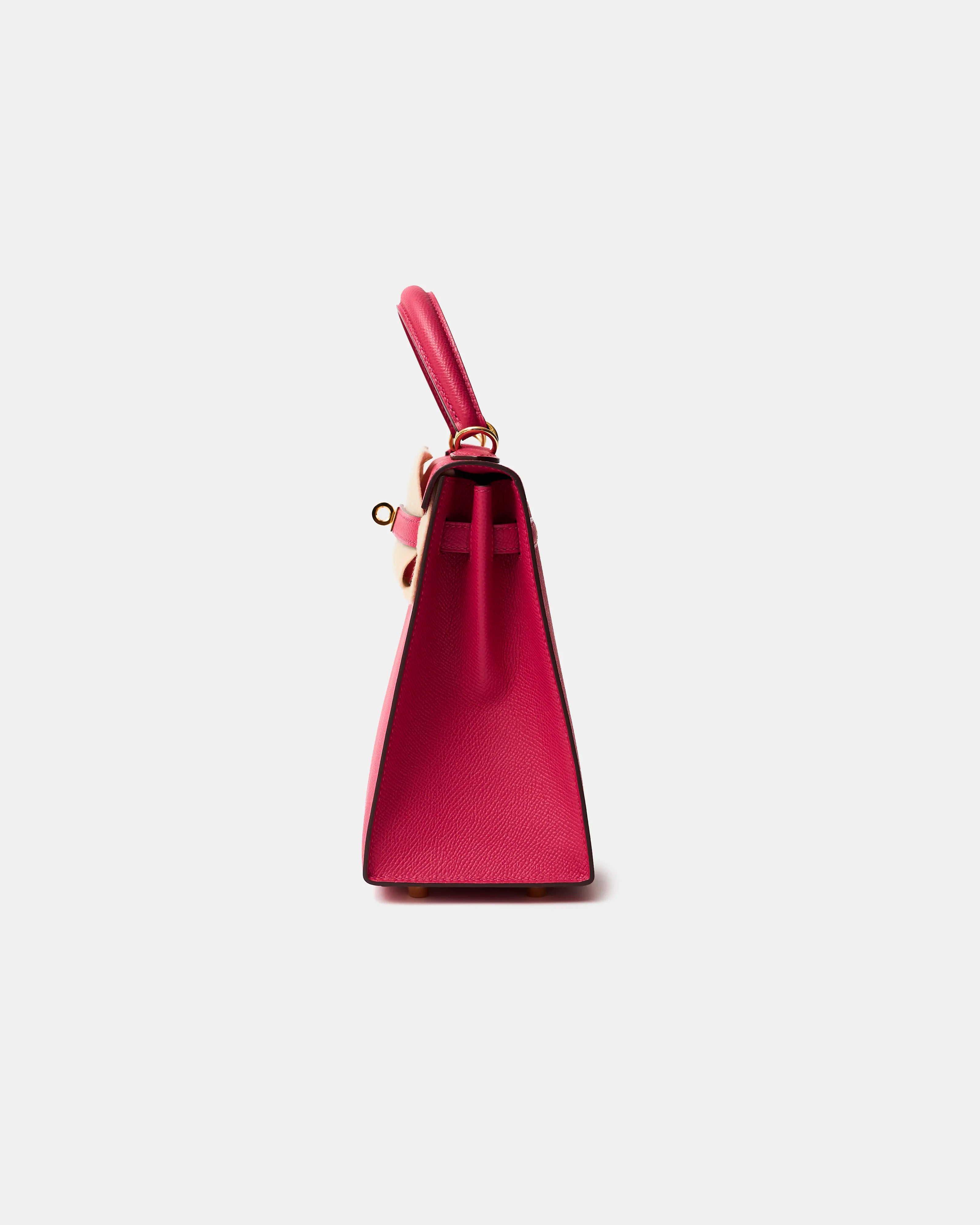 Hermès Kelly 25 Rose Mexico Epsom GHW