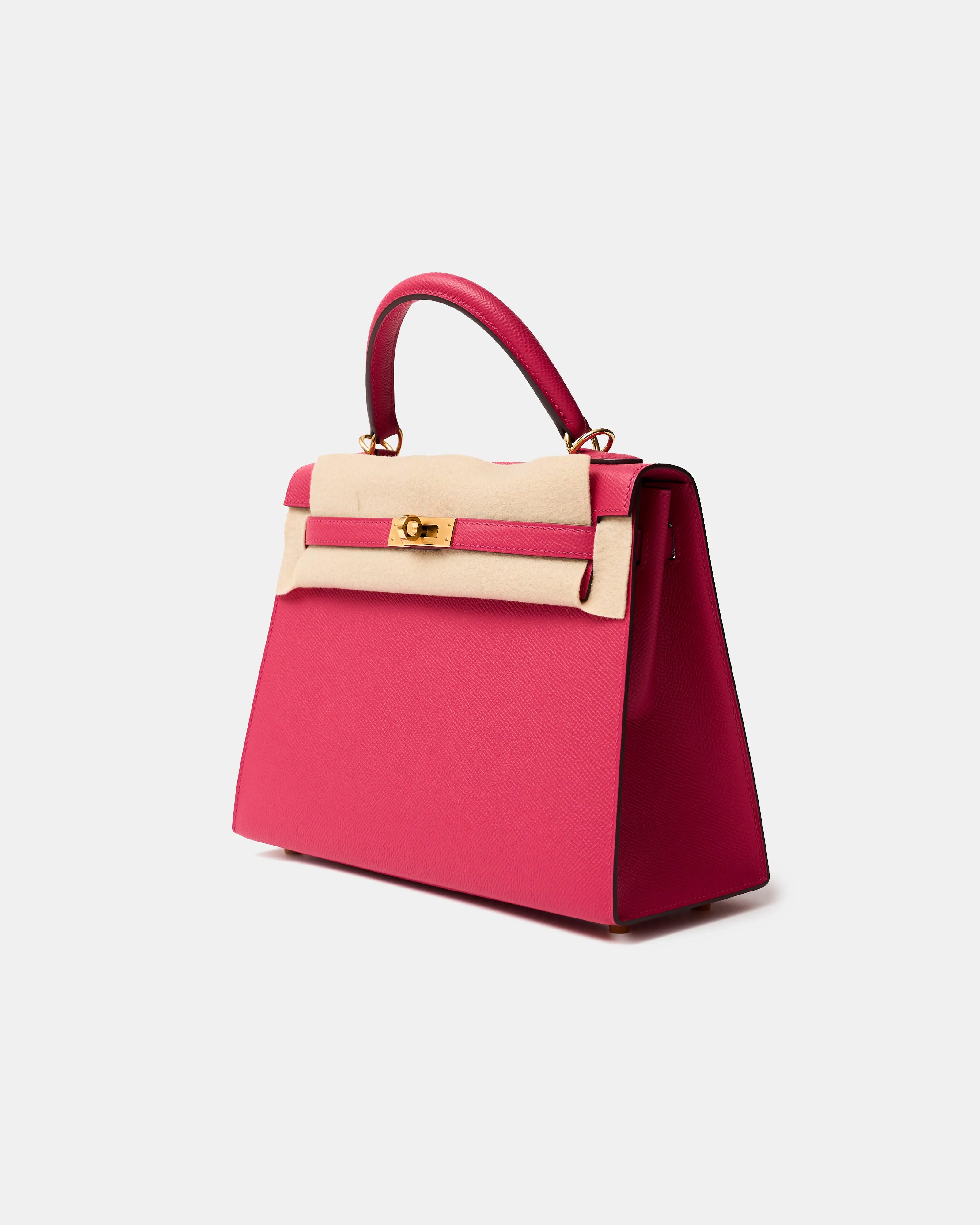 Hermès Kelly 25 Rose Mexico Epsom GHW