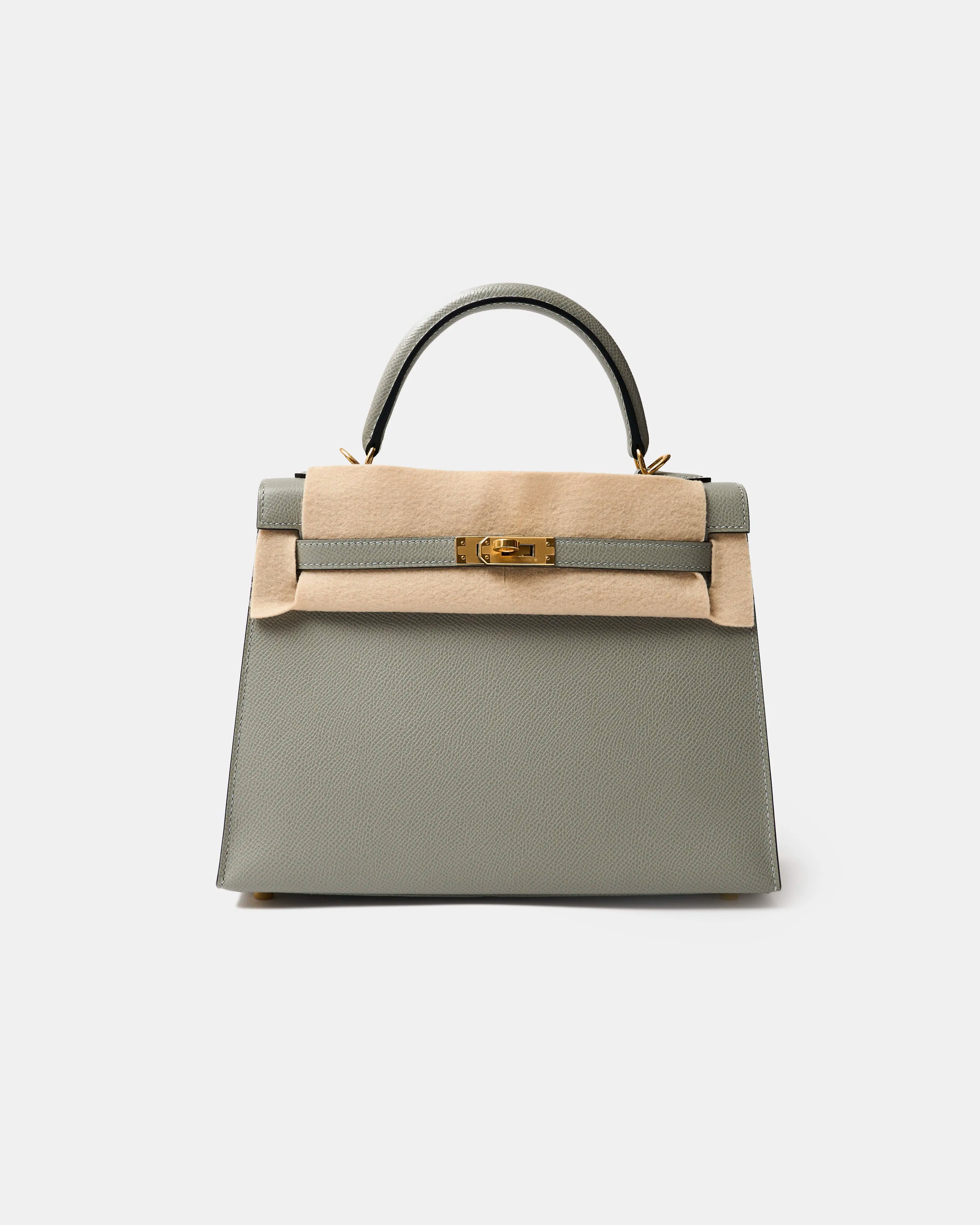 Hermès Kelly 25 Grey Mouette Epsom GHW