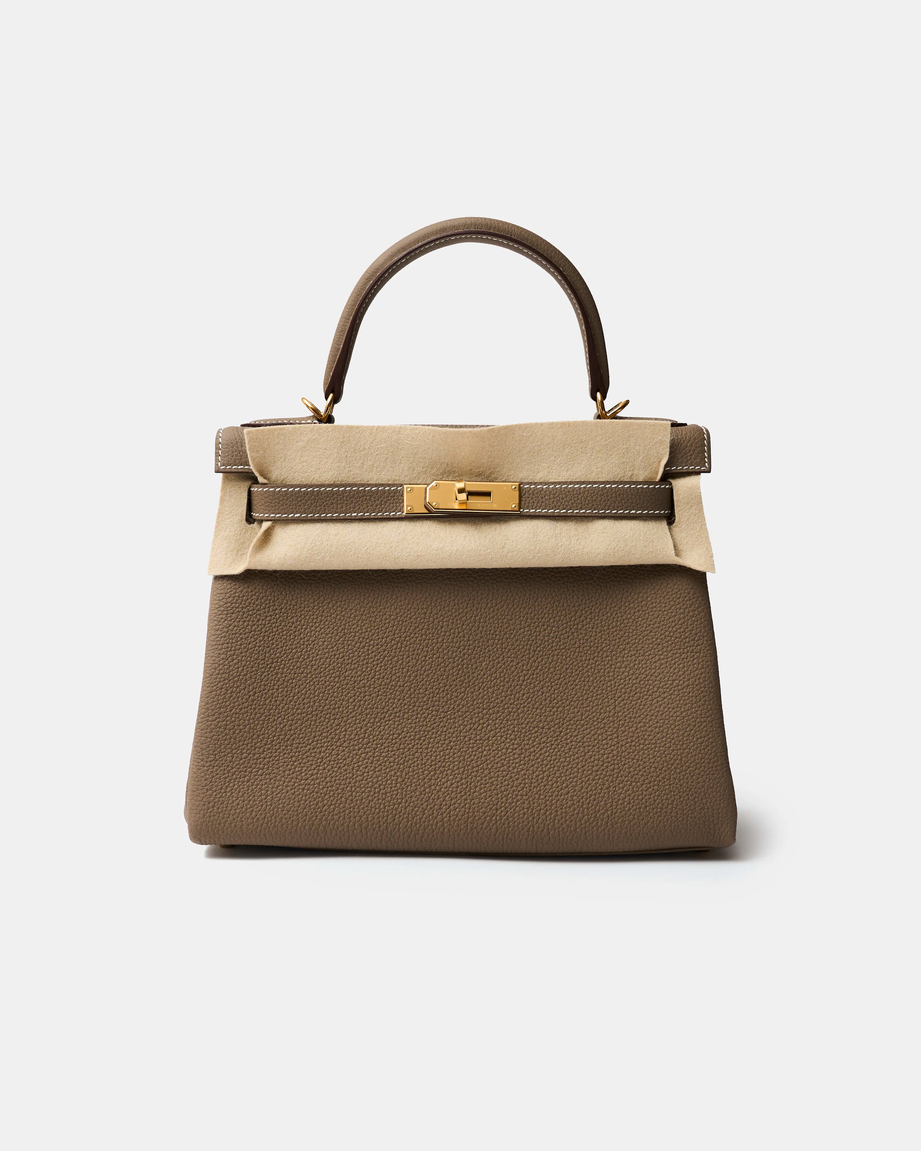 Hermès Kelly 28 Etoupe Togo GHW