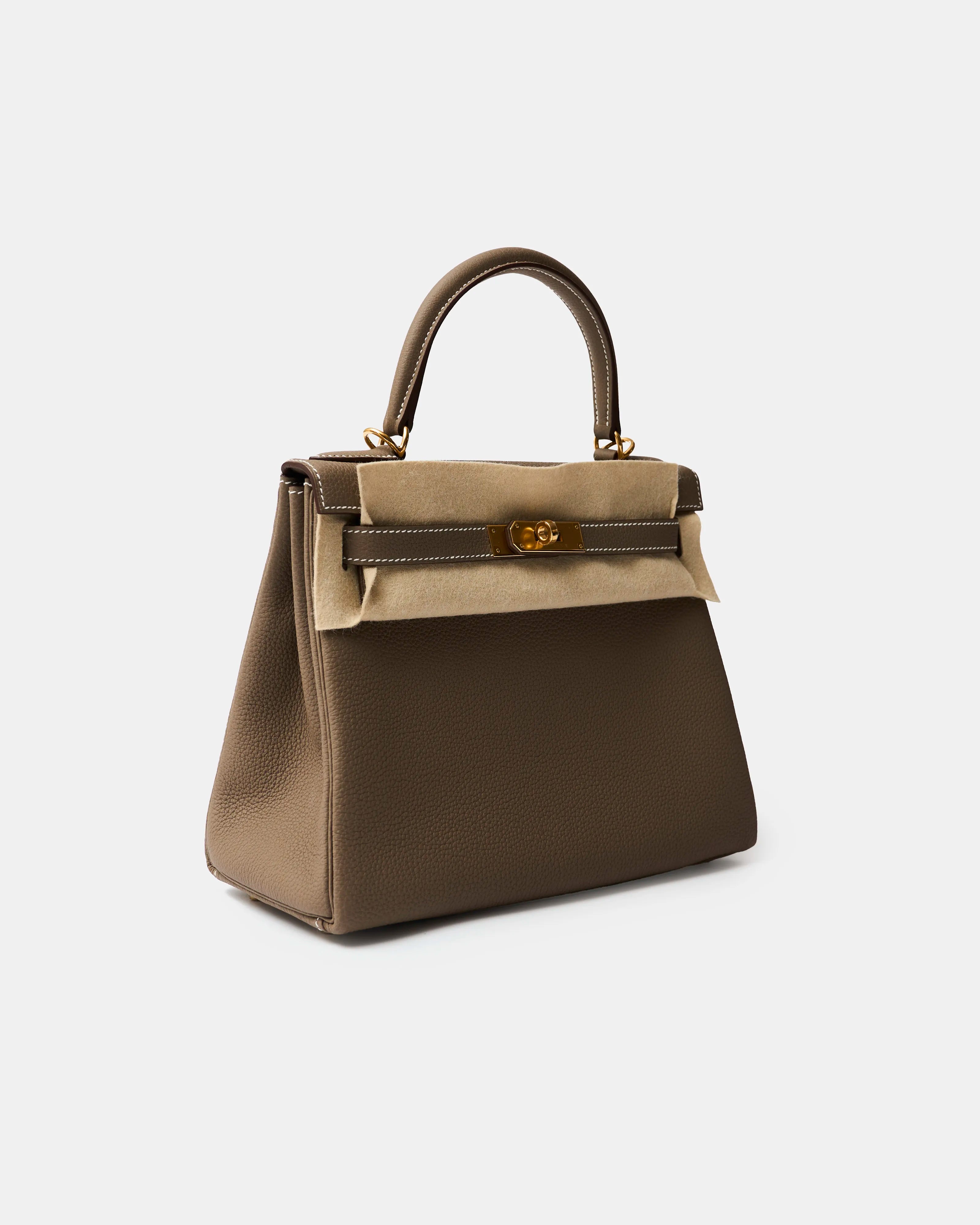 Hermès Kelly 28 Etoupe Togo GHW
