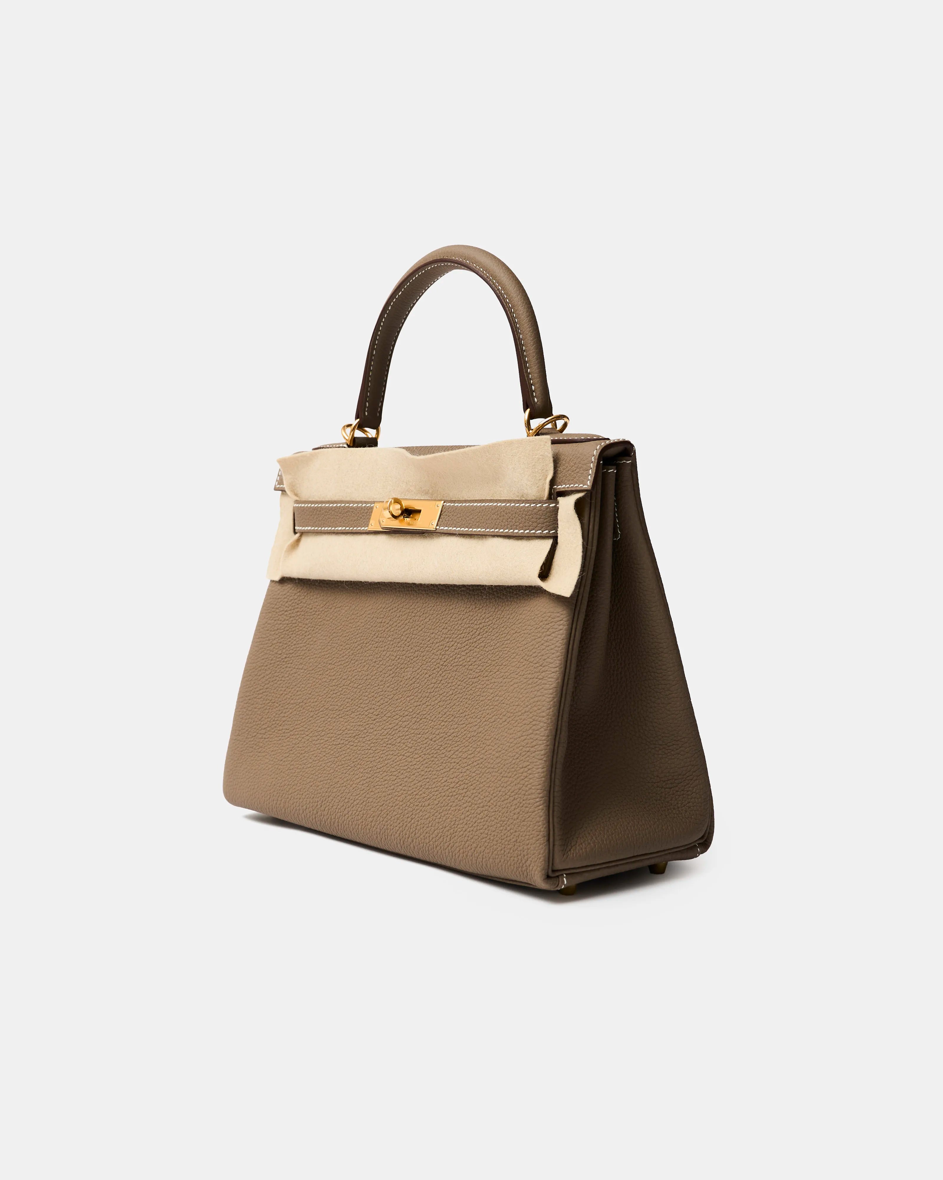 Hermès Kelly 28 Etoupe Togo GHW