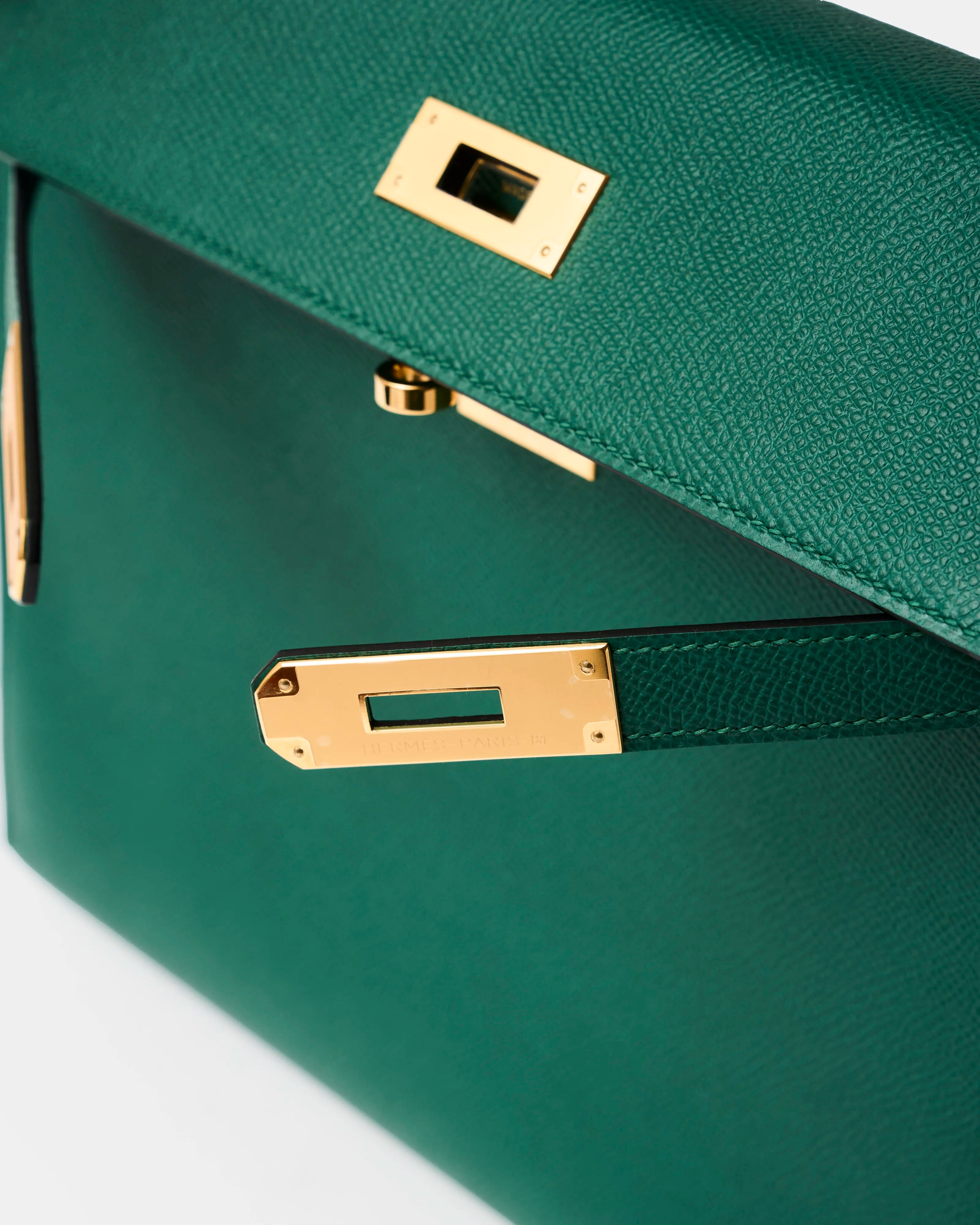Hermès Kelly 28 Malachite Epsom GHW