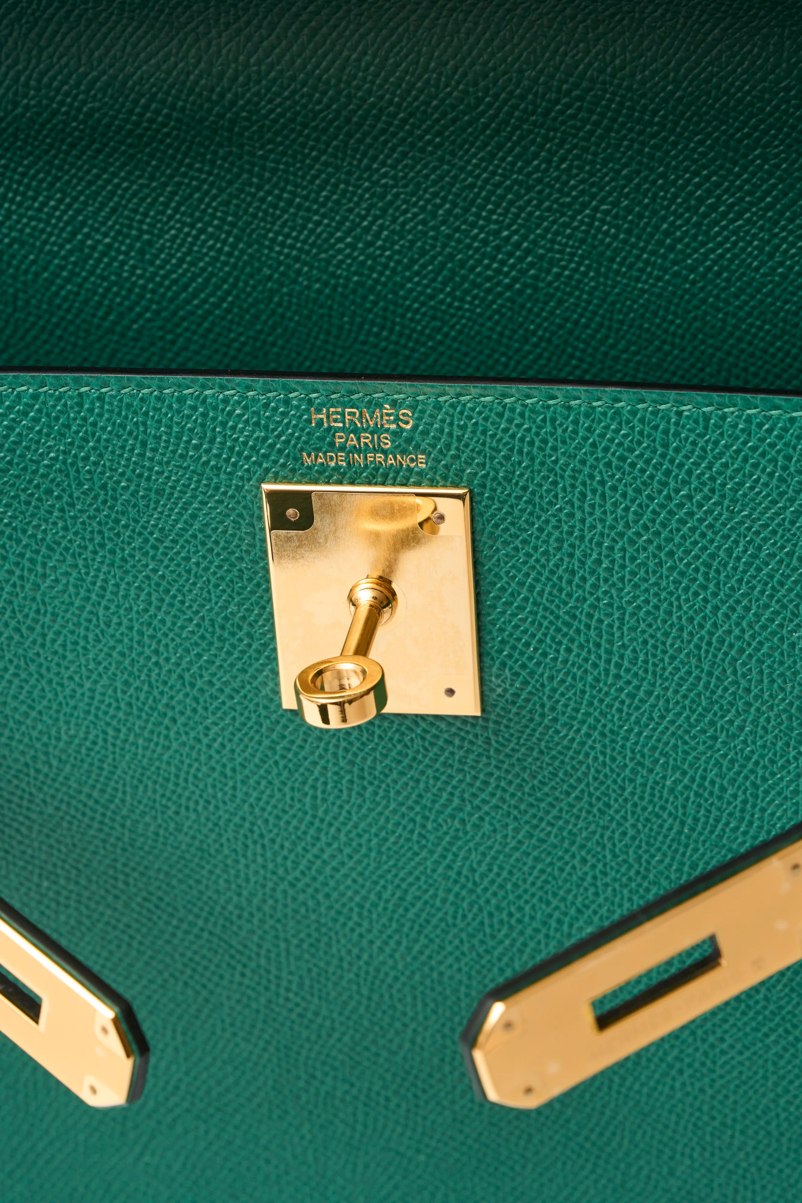 Hermès Kelly 28 Malachite Epsom GHW