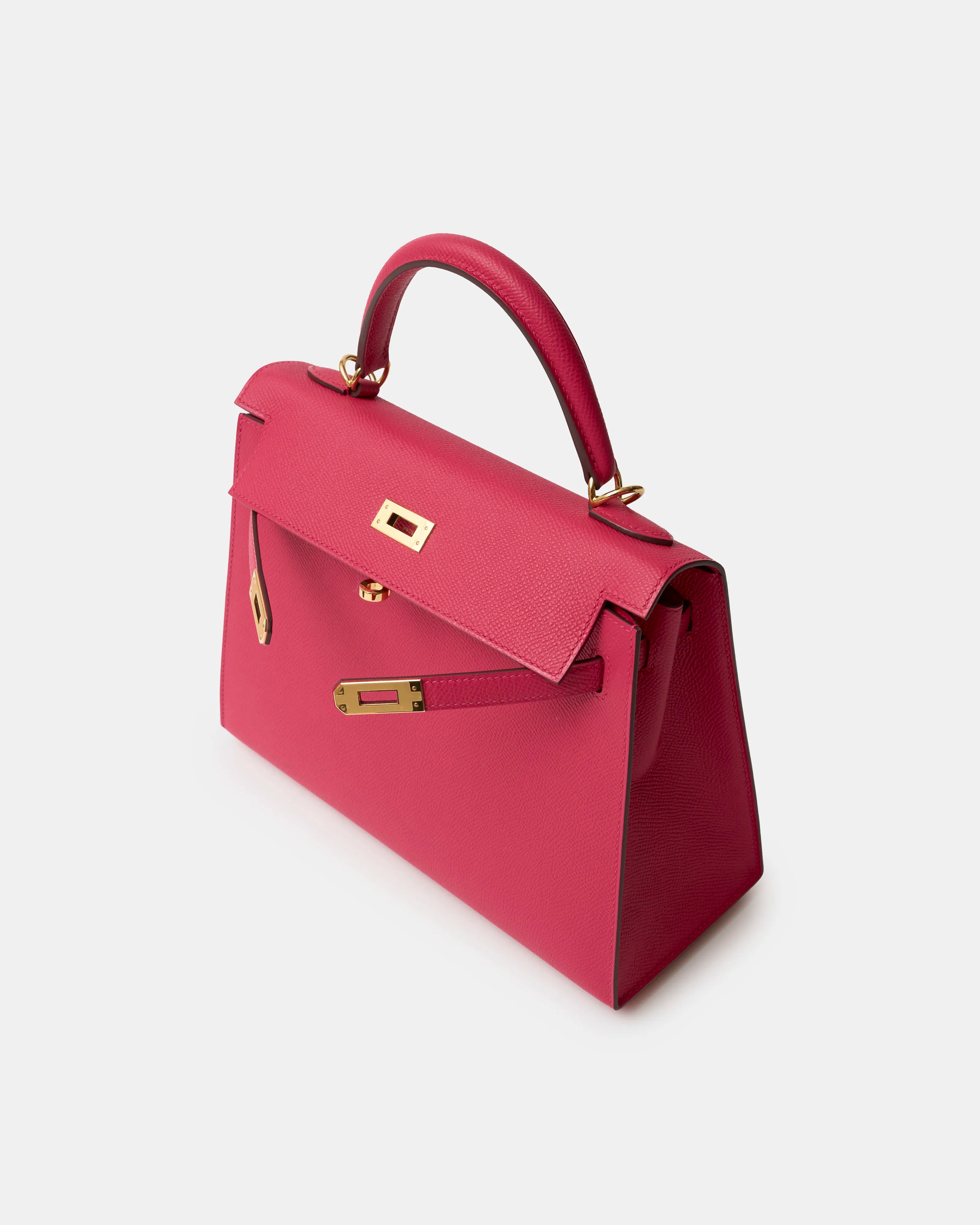 Hermès Kelly 25 Rose Mexico Epsom GHW