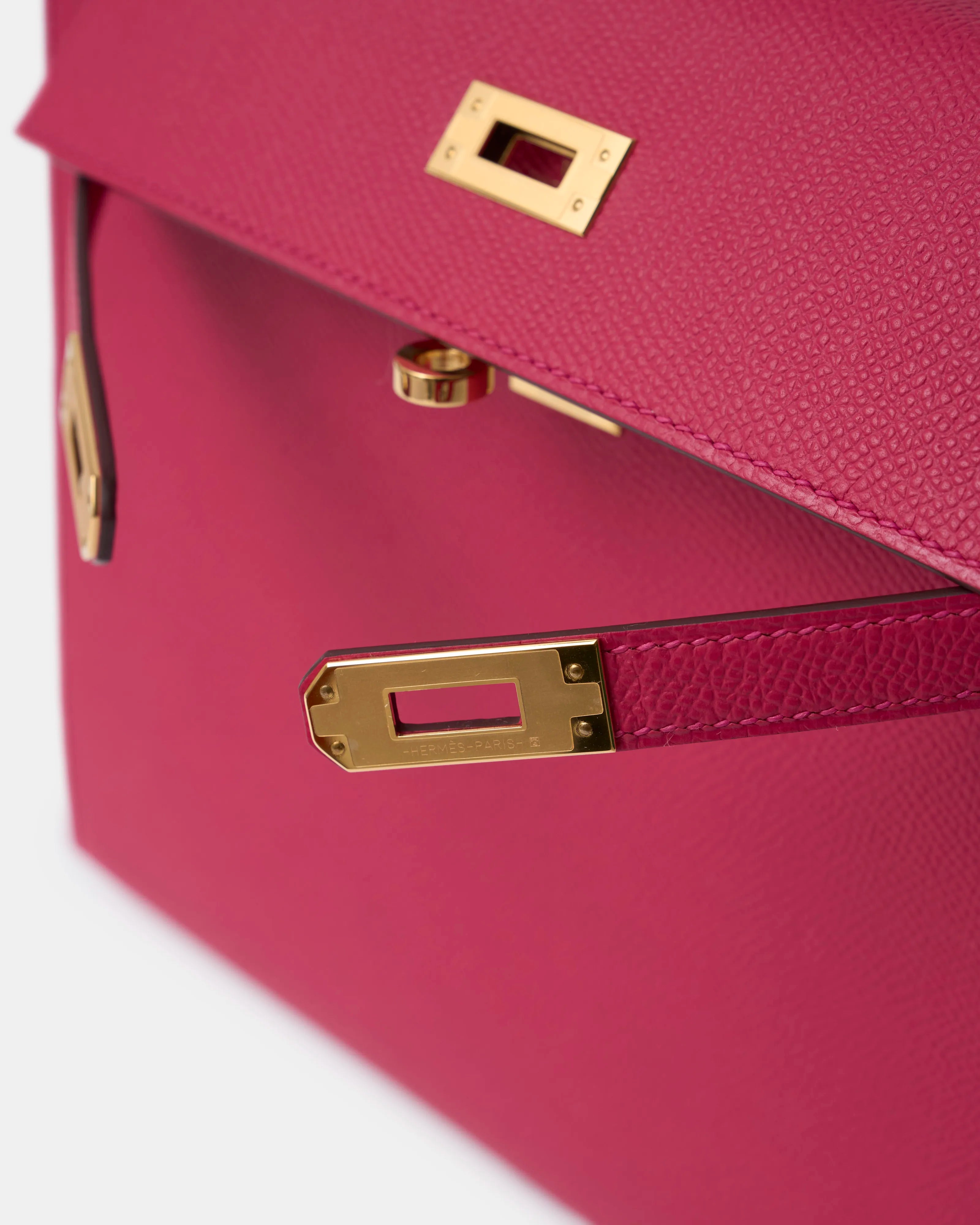 Hermès Kelly 25 Rose Mexico Epsom GHW