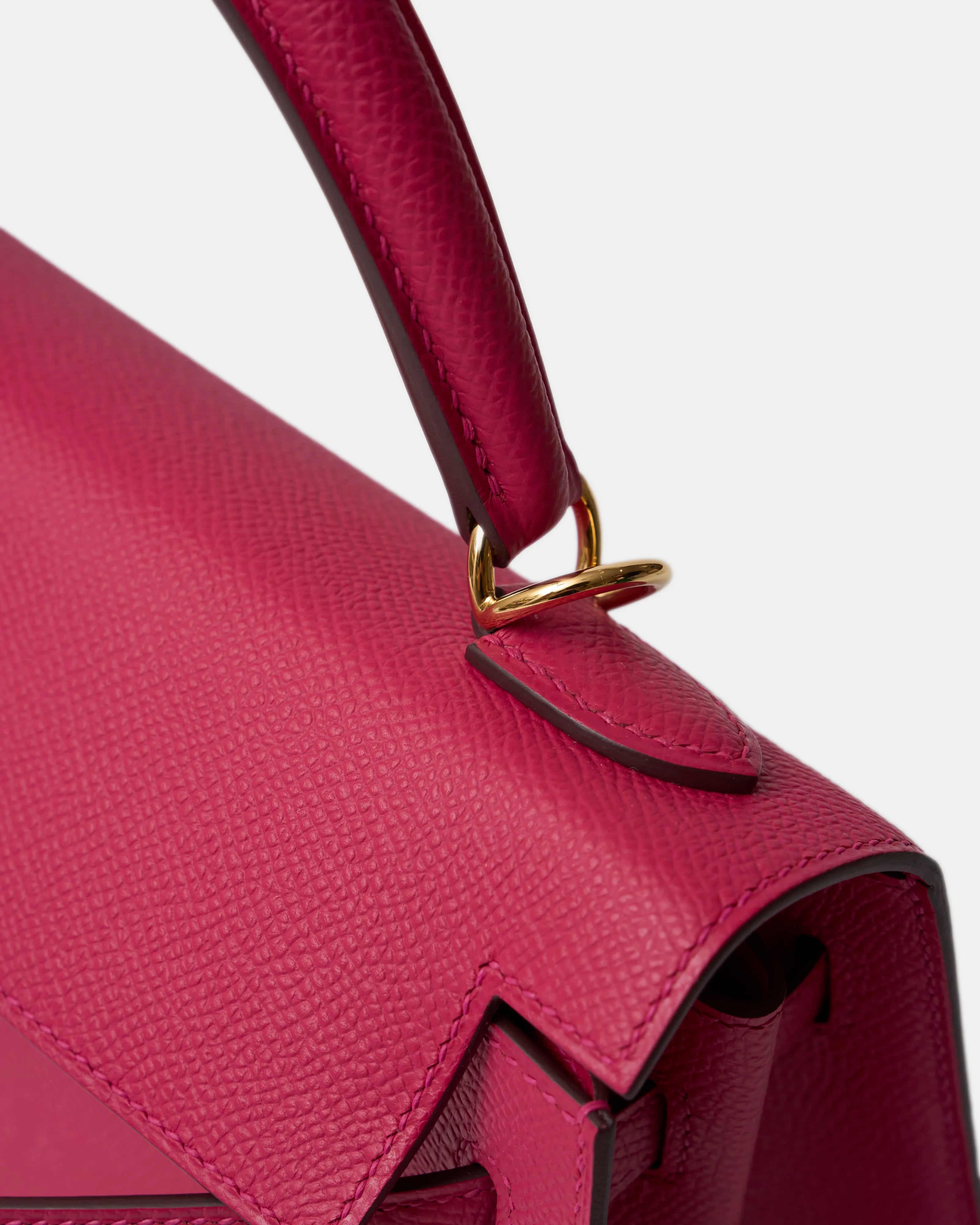 Hermès Kelly 25 Rose Mexico Epsom GHW