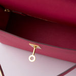 Hermès Kelly 25 Rose Mexico Epsom GHW